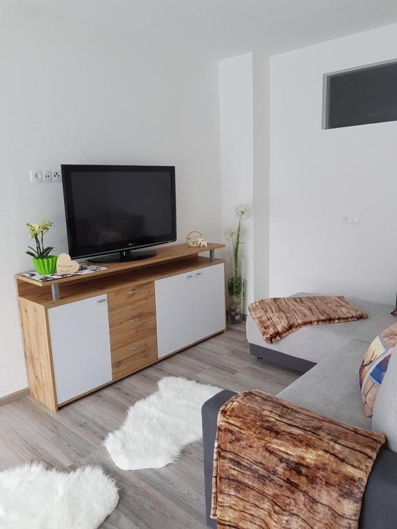TV a/nebo společenská místnost v ubytování Ferienwohnung Colleen