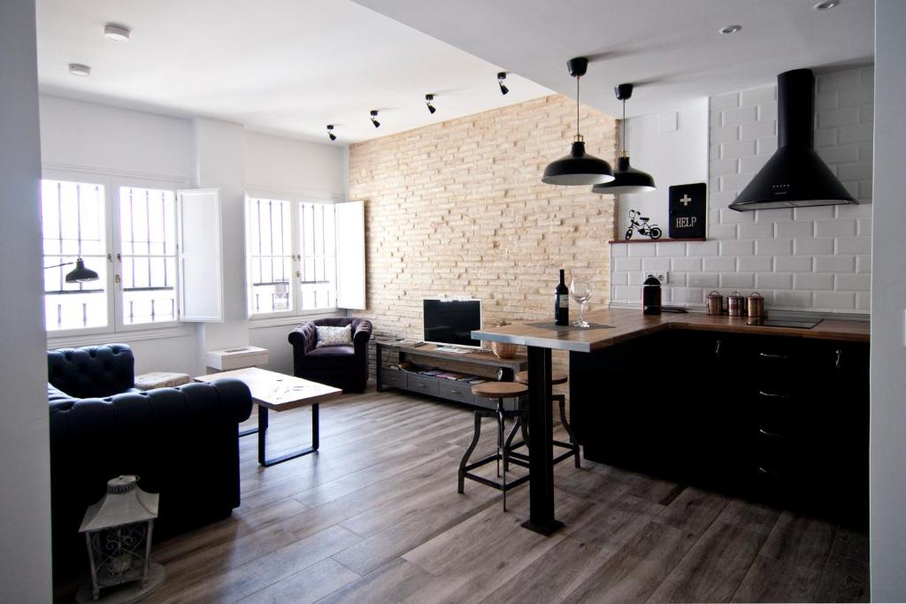 Posezení v ubytování La Casa del Conde Ybarra