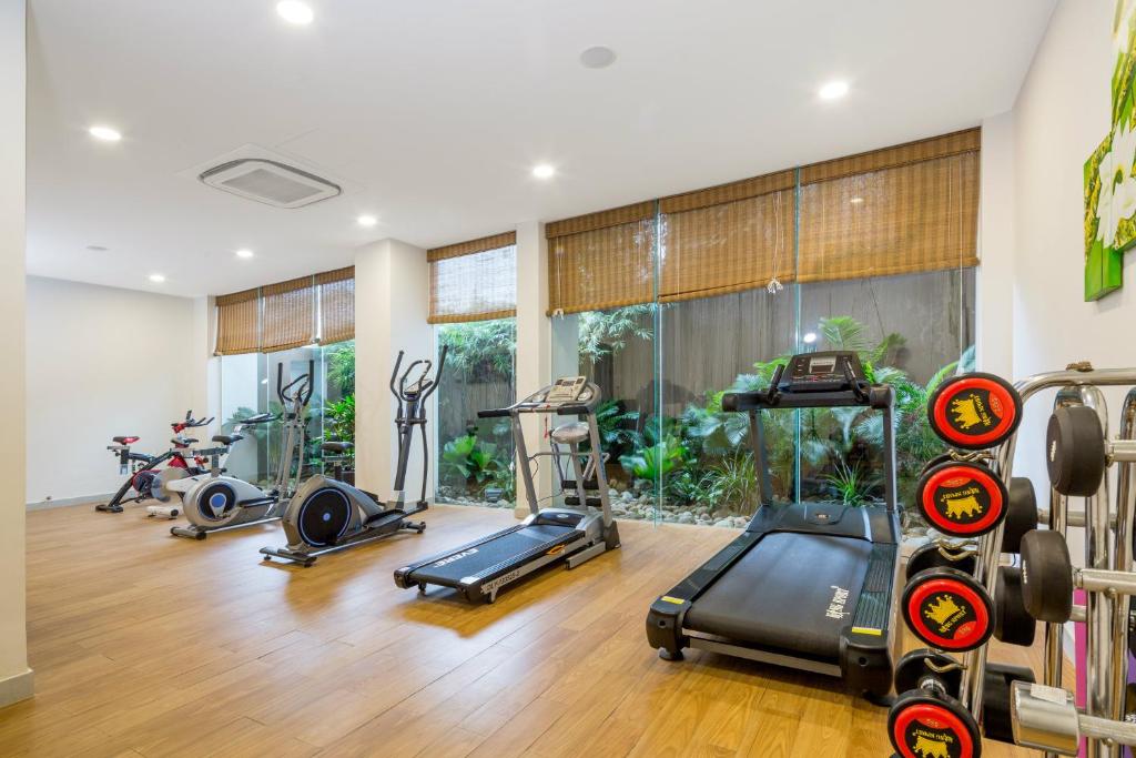 Fitness centrum a/nebo fitness zařízení v ubytování Grandvrio City Danang By Route Inn Group