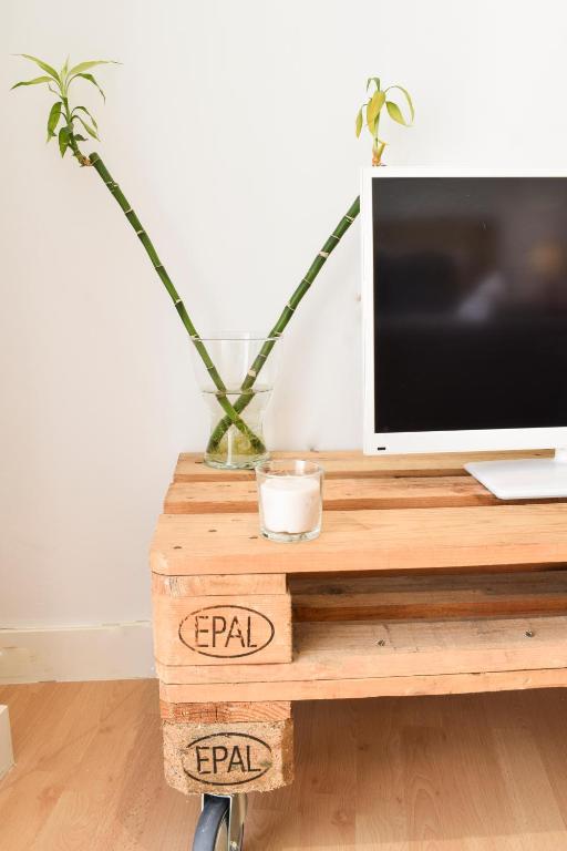 Televízia a/alebo spoločenská miestnosť v ubytovaní P&P Apartament Lagunillas I y II
