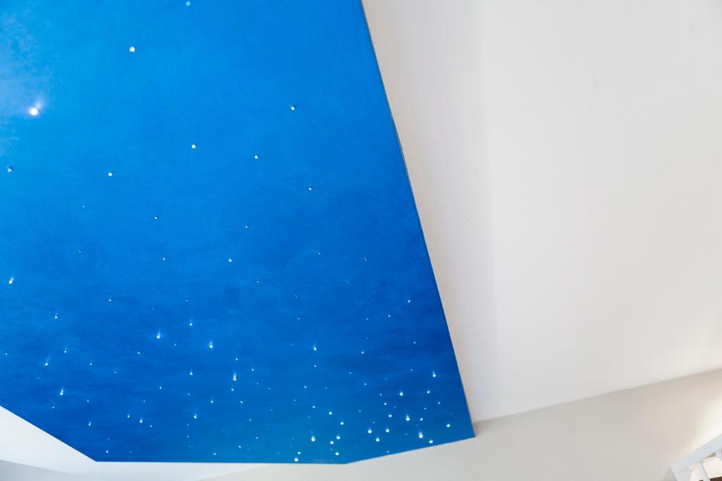a view of the night sky from a window at Hotel Villa d'Elsa in Juan-les-Pins