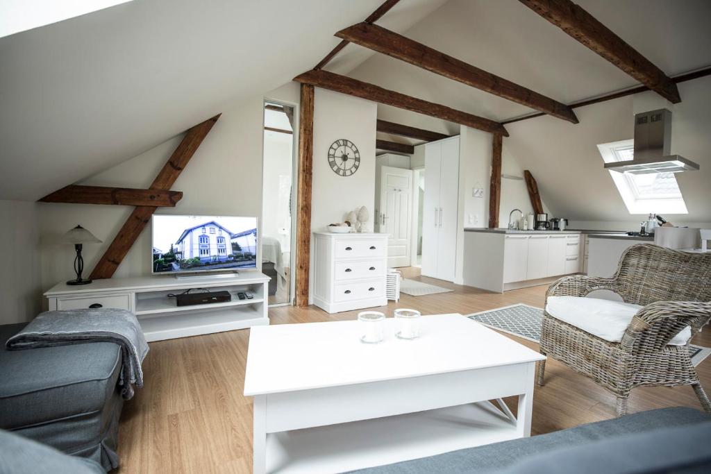 Posezení v ubytování LOFT-ATELIER