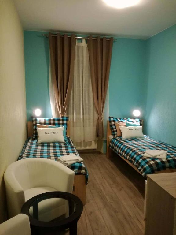 Postel nebo postele na pokoji v ubytování Penzion Blatno
