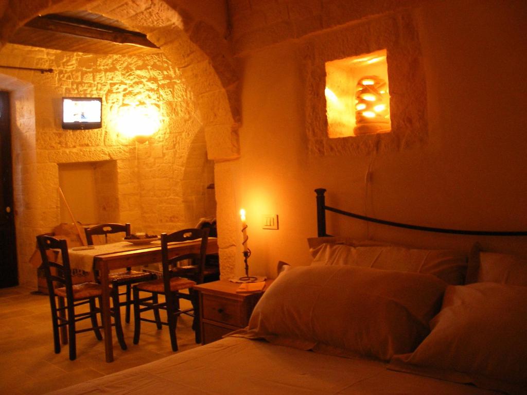 Postel nebo postele na pokoji v ubytování Trulli Resort Monte Pasubio Trulli bbalberobellocom
