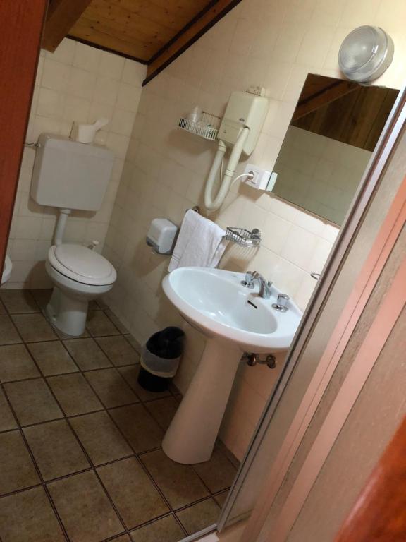 Koupelna v ubytování Albergo La Perla