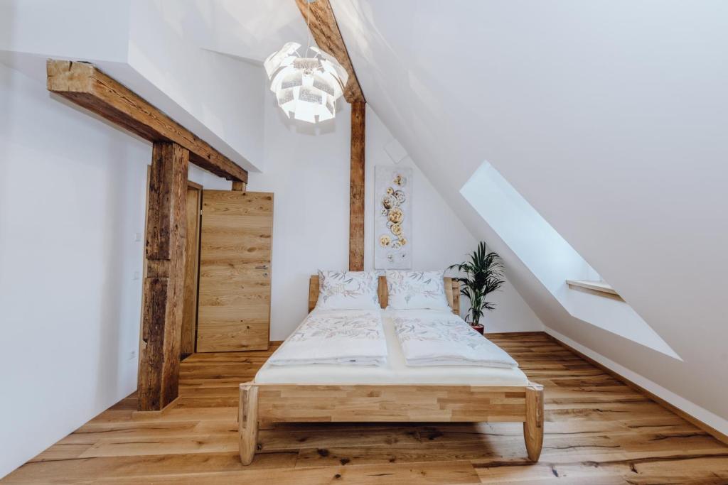 Posteľ alebo postele v izbe v ubytovaní Apartments Altstadtflair