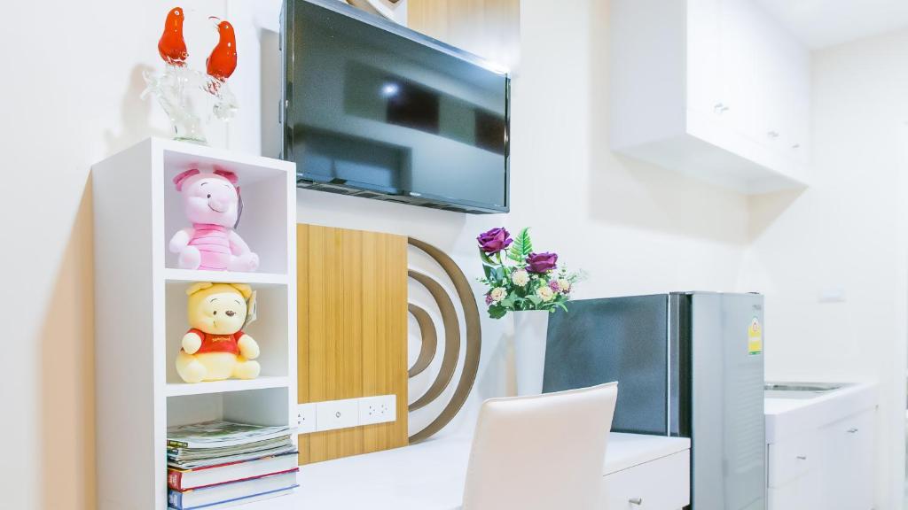 Kuchyň nebo kuchyňský kout v ubytování Sunset Residence Pinklao