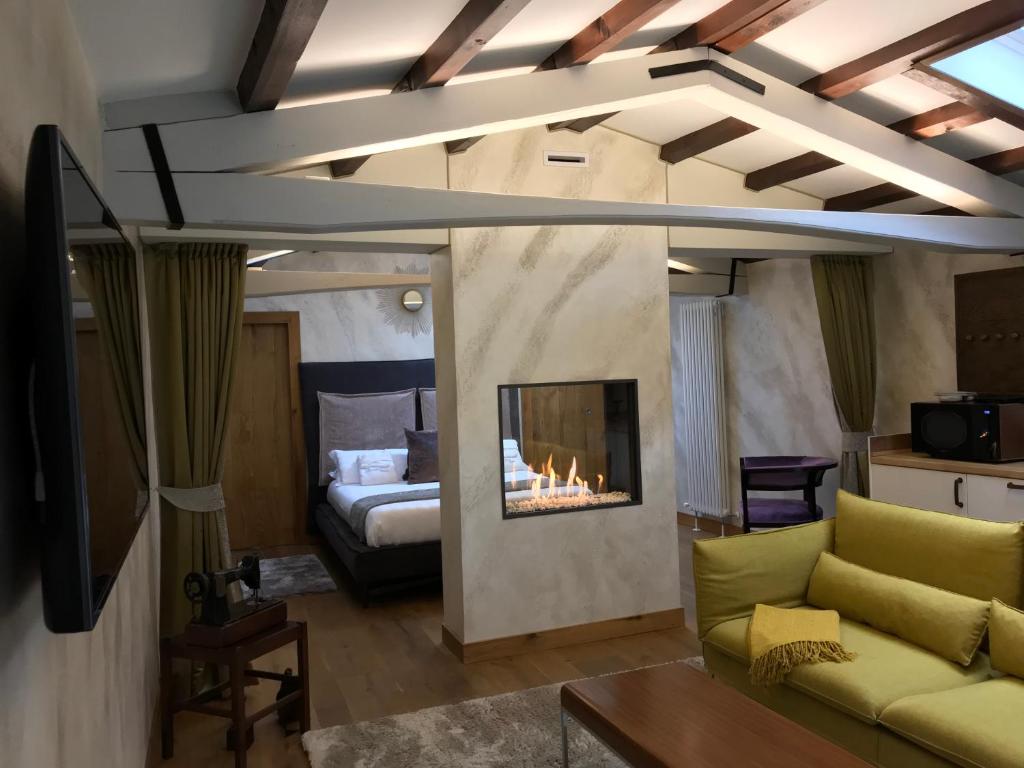 Posezení v ubytování MURANO Suites BOUTIQUE Apartments
