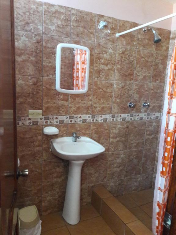 Koupelna v ubytování Hostal Haziel