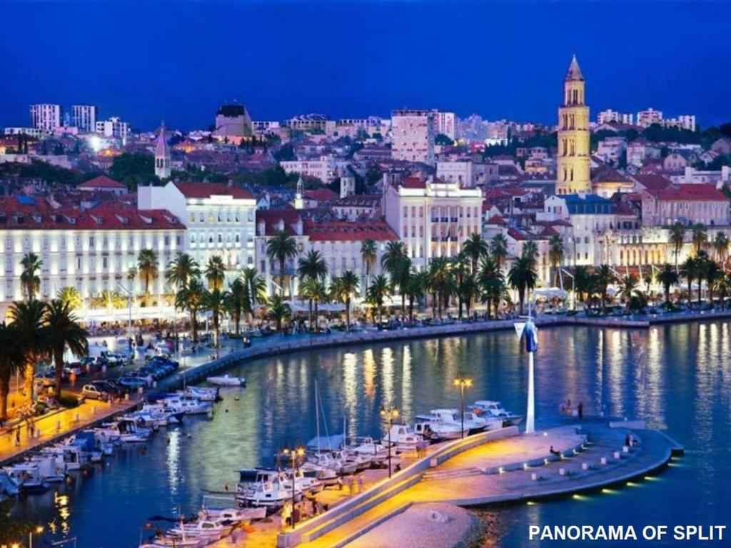 Výhľad na mesto Split alebo výhľad na mesto priamo z apartmánu