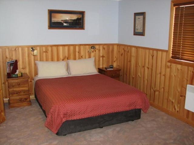 Postel nebo postele na pokoji v ubytování Derwent Bridge Chalets & Studios