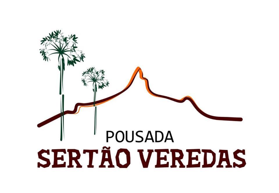 a vector logo for a resort with palm trees at Pousada Sertão Veredas in Sao Domingos de Goias