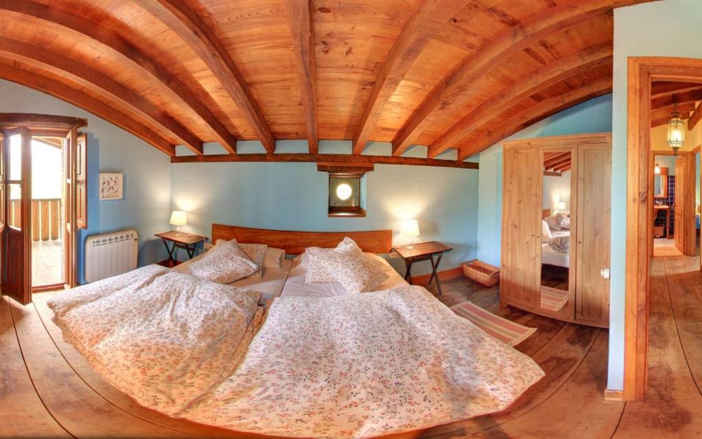 Postel nebo postele na pokoji v ubytování Cabañas con Encanto