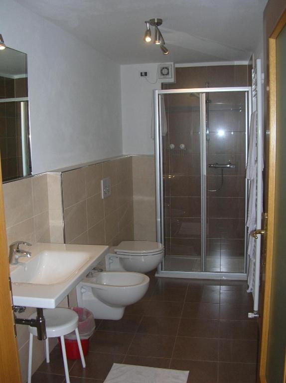 Koupelna v ubytování Hotel Bertoldi
