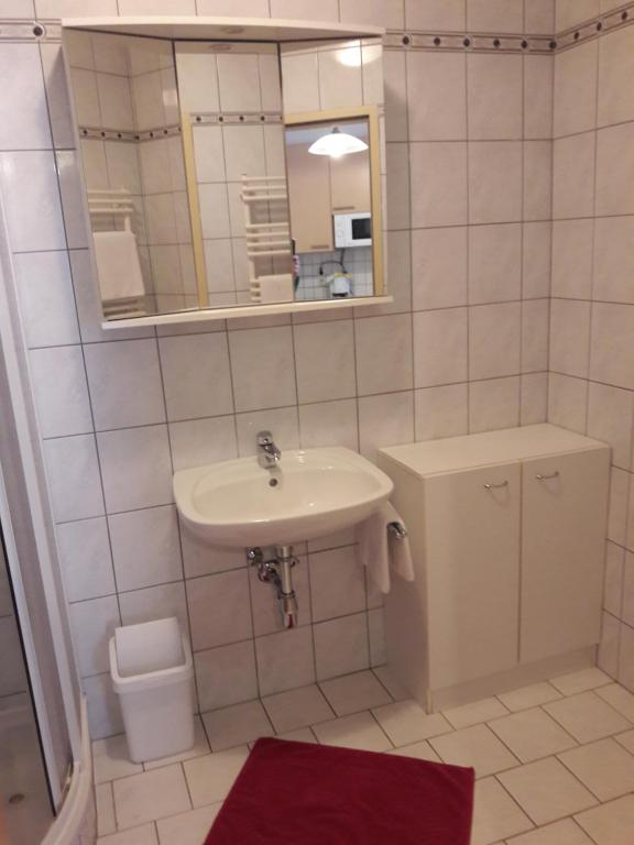 Koupelna v ubytování Ferienwohnung Kupfer