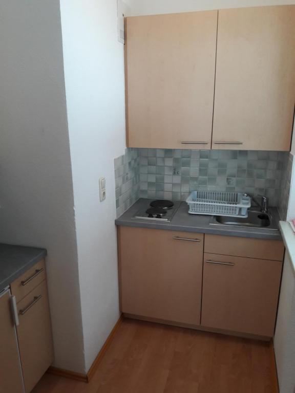 Kuchyň nebo kuchyňský kout v ubytování Ferienwohnung Kupfer