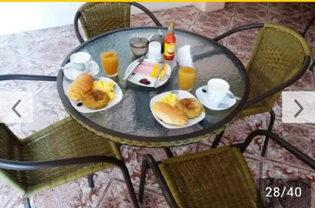 Možnosti snídaně pro hosty v ubytování Hostal Haziel