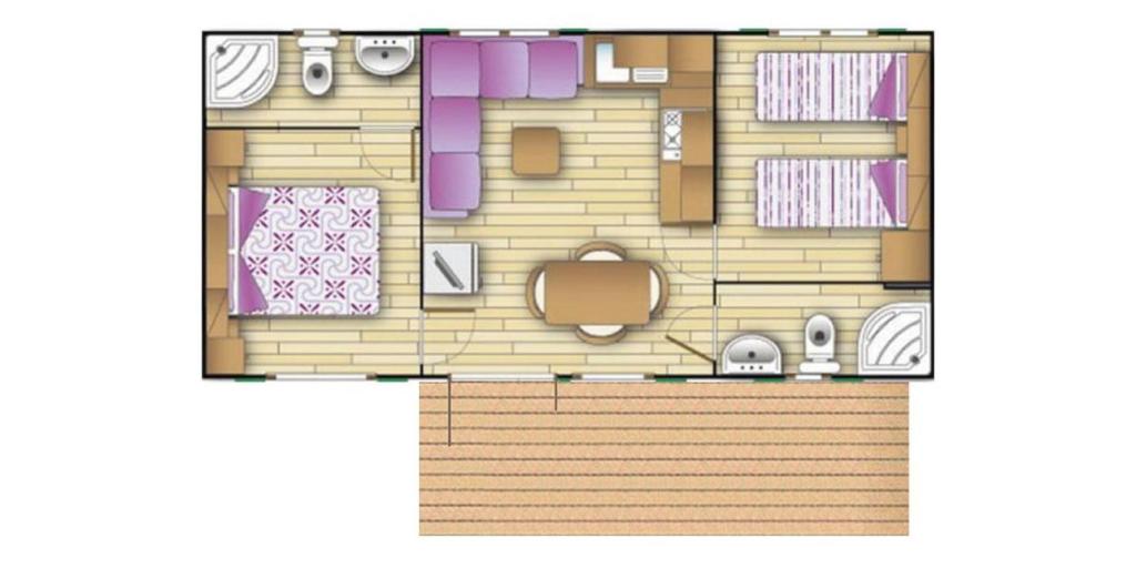 Půdorys ubytování Camping villaggio L'Ultima spiaggia