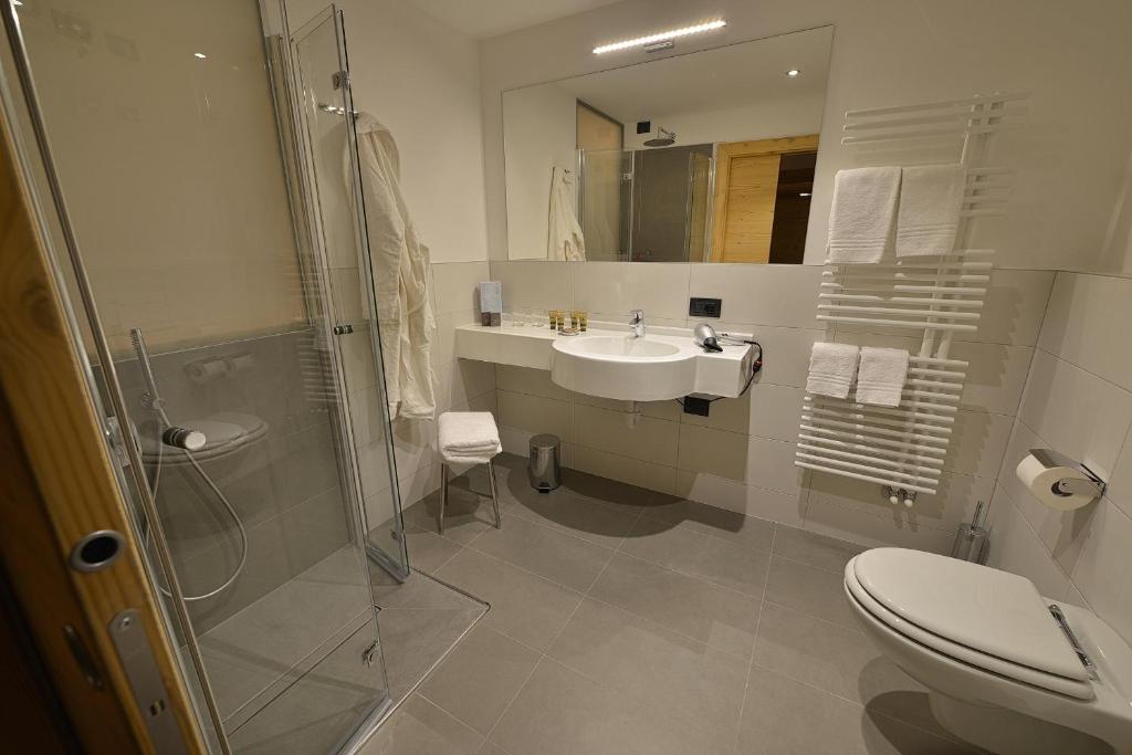 Koupelna v ubytování Hotel Bucaneve