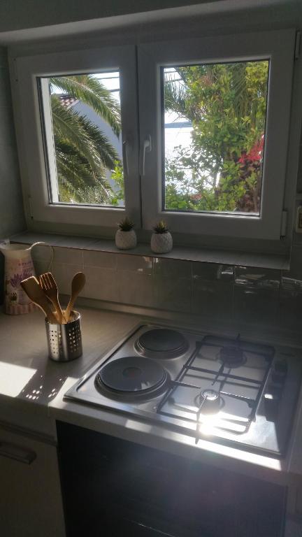 Kuchyň nebo kuchyňský kout v ubytování Apartment Sliskovic