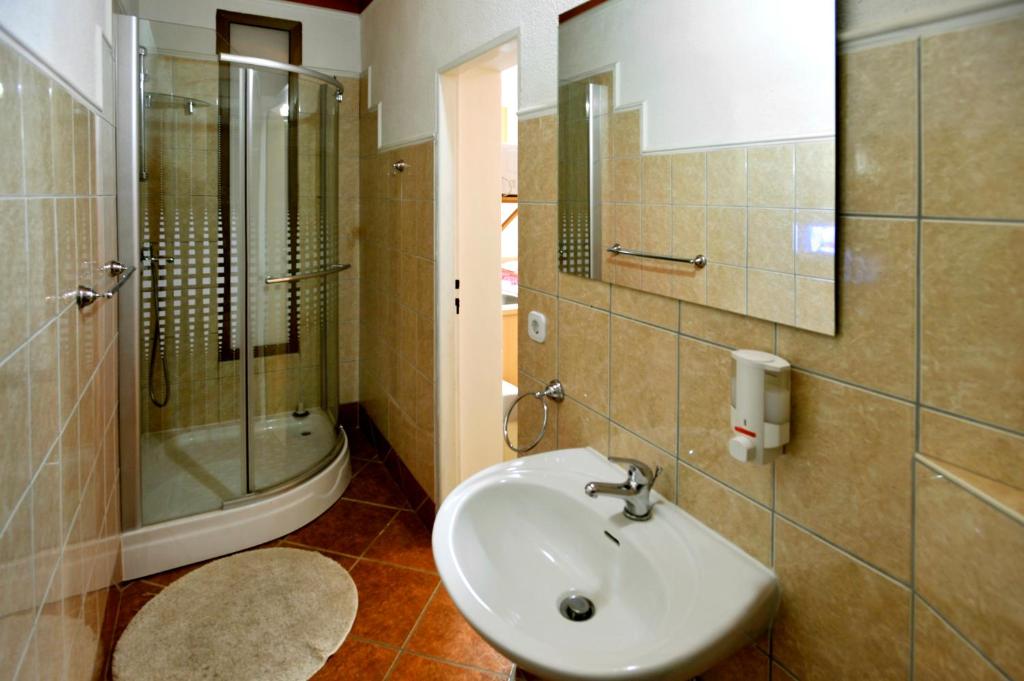 Koupelna v ubytování Resort Abertham - apartment Vanessa