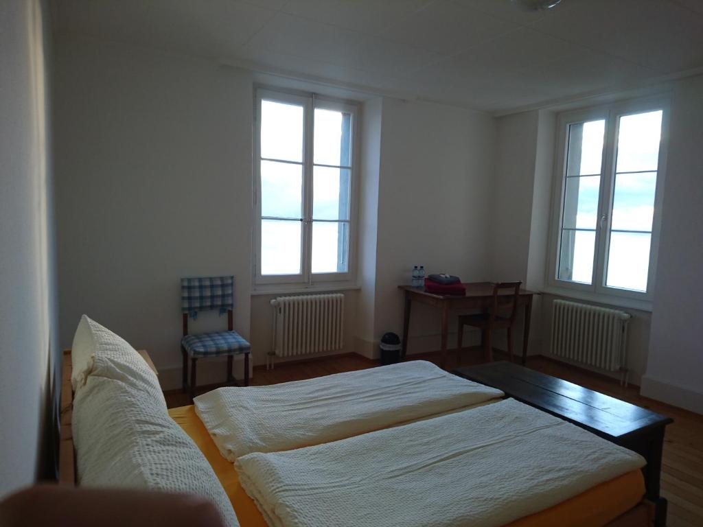 Postel nebo postele na pokoji v ubytování Domaine du Burignon