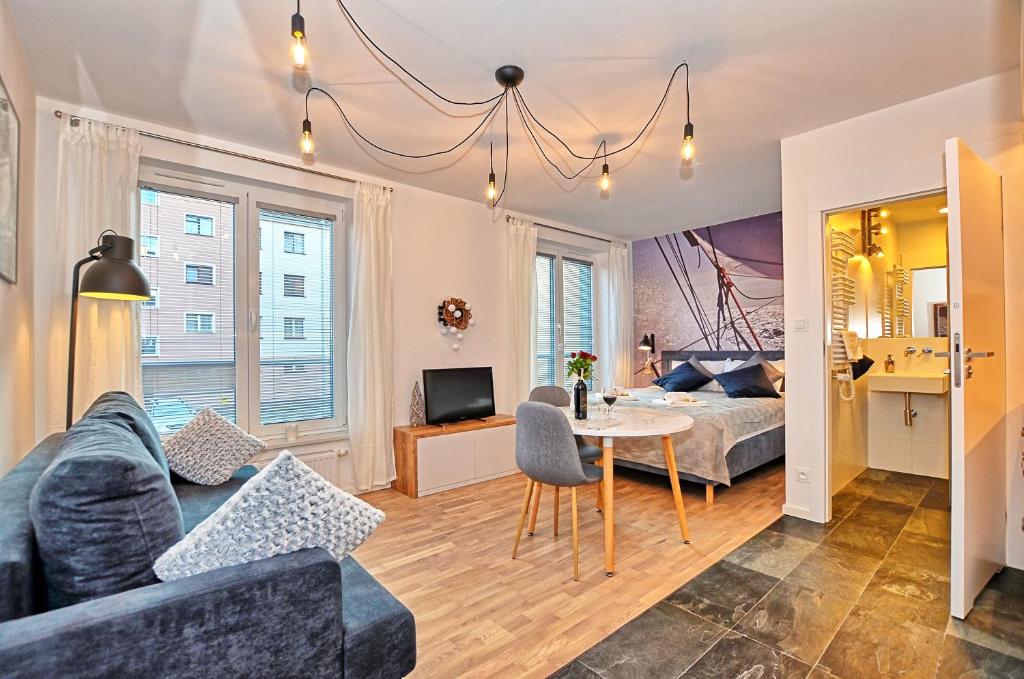 Posedenie v ubytovaní Tartaczna Deluxe Apartments Gdansk