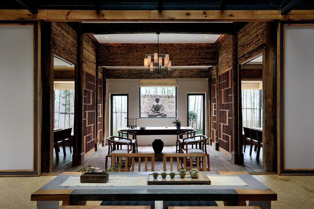 Posezení v ubytování Huangshan Shanshui Boutique Hotel Liyang Scenic Area