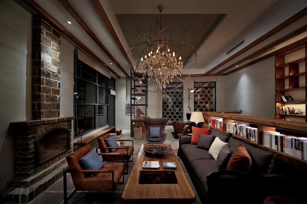Posezení v ubytování Huangshan Shanshui Boutique Hotel Liyang Scenic Area