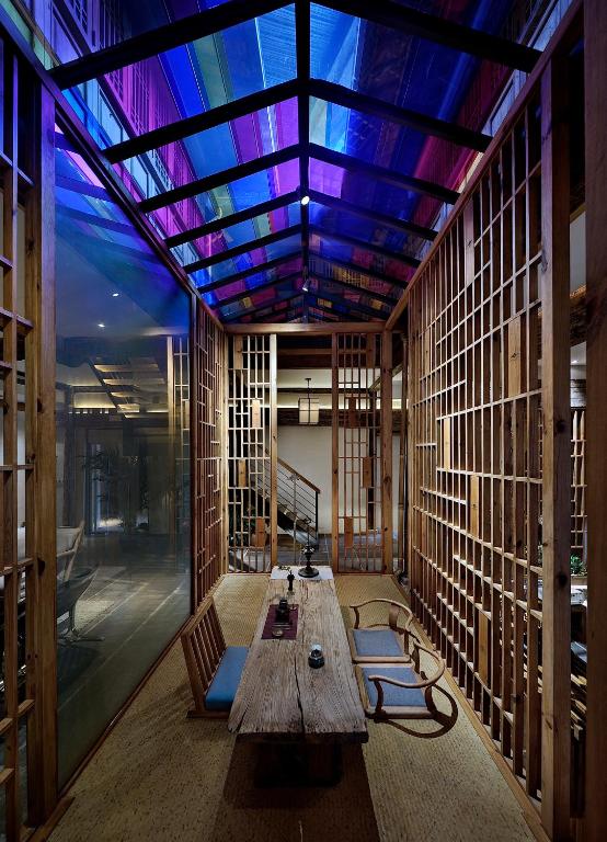 Restaurace v ubytování Huangshan Shanshui Boutique Hotel Liyang Scenic Area