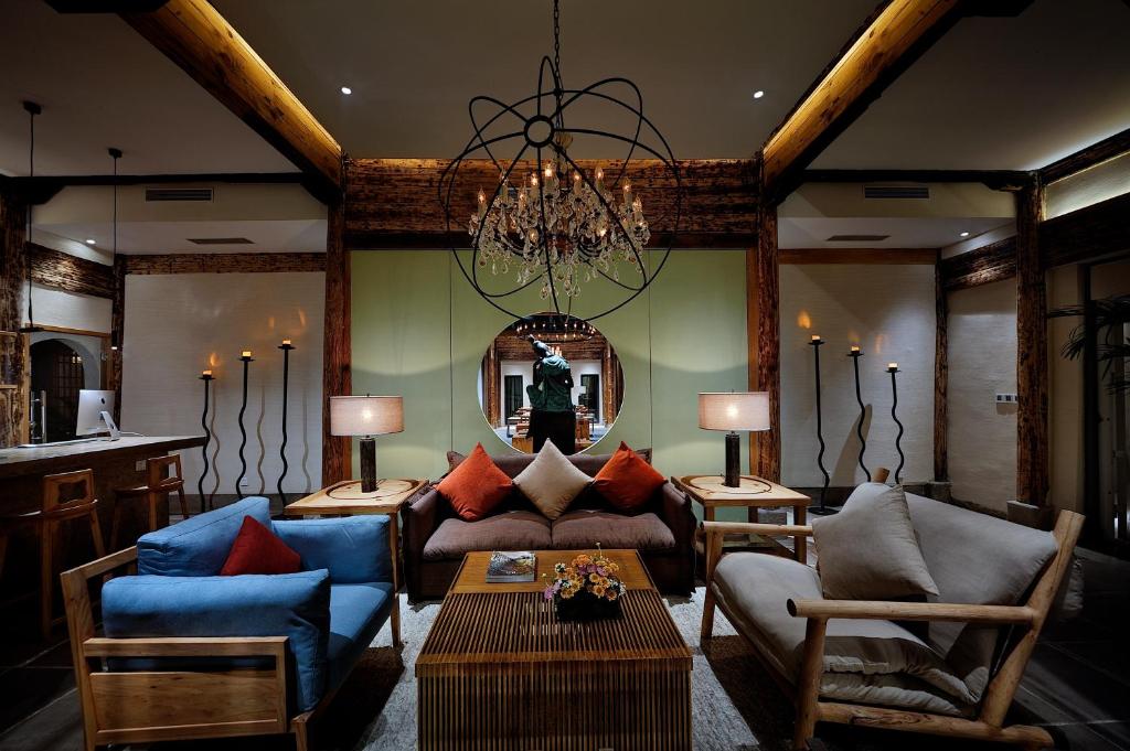 Posezení v ubytování Huangshan Shanshui Boutique Hotel Liyang Scenic Area