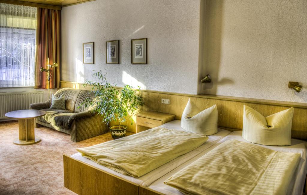 Postel nebo postele na pokoji v ubytování Spree-Pension
