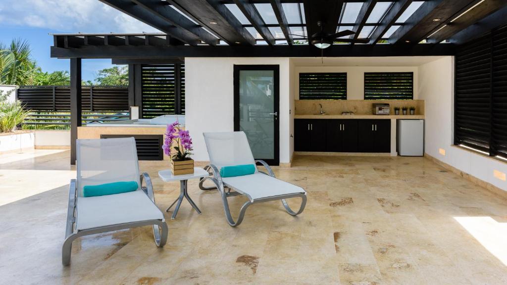 Kuchyň nebo kuchyňský kout v ubytování Aligio Apart-hotel & Spa - Las Terrenas