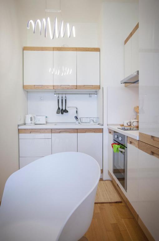 Kuchyň nebo kuchyňský kout v ubytování Michelle Apartment