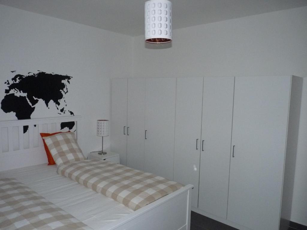 Postel nebo postele na pokoji v ubytování The modern apartment