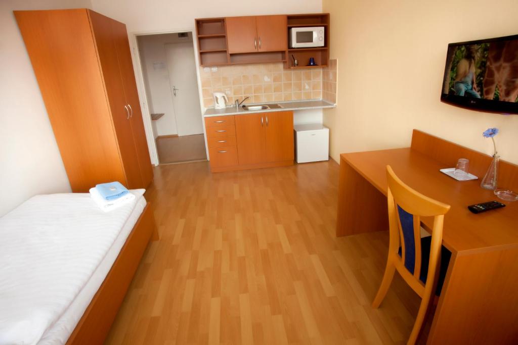 Kuchyň nebo kuchyňský kout v ubytování Hotel Veronika