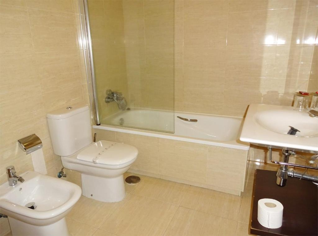 Koupelna v ubytování Hotel Millan