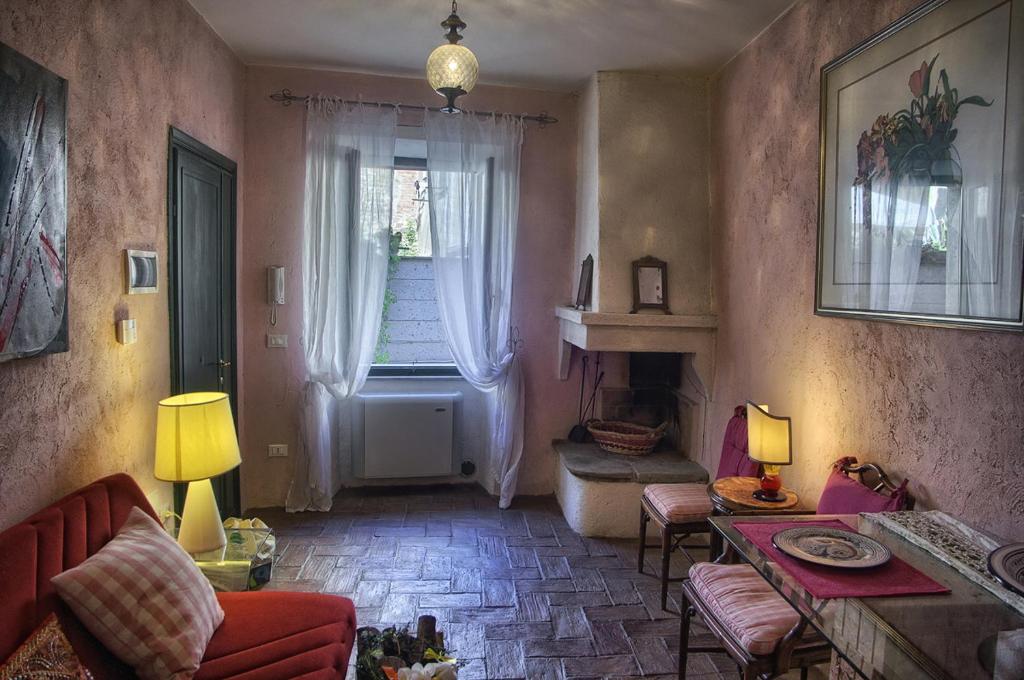 Posezení v ubytování Tuscania Terme Suites Apartments