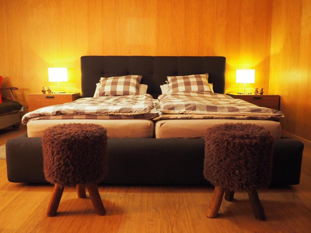 Postel nebo postele na pokoji v ubytování Hotel Dalla Posta Platta