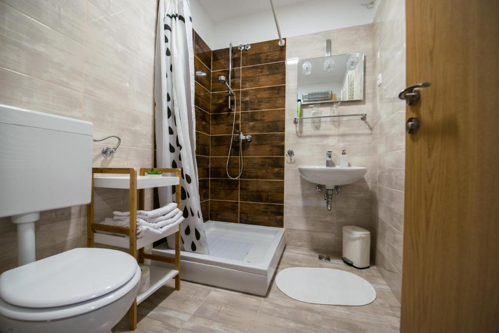 Koupelna v ubytování Vila Viktorija