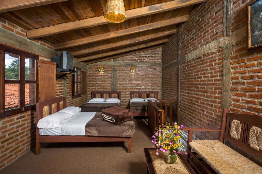 Postel nebo postele na pokoji v ubytování Hotel de Campiña