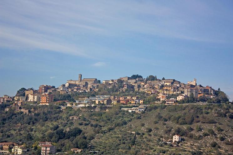 una città in cima a una collina con case di Appartamento turistico a Ferentino