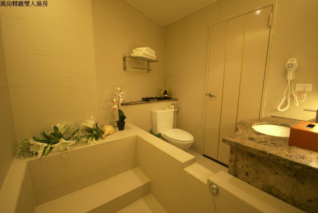 Koupelna v ubytování 谷關明高溫泉 Mingao Hot Spring Resort