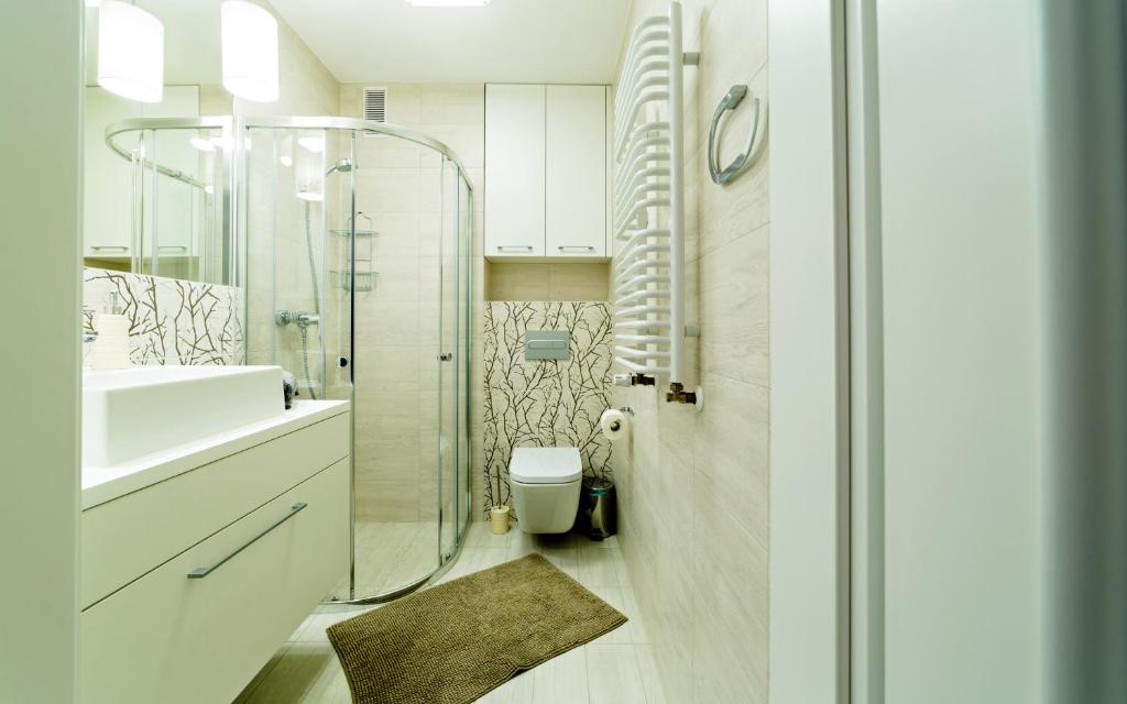 Kúpeľňa v ubytovaní Apartamenty Sun & Snow Szklarska Perła