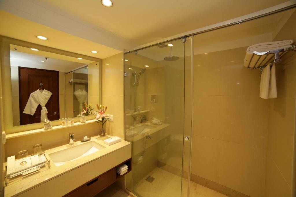 Koupelna v ubytování Jaypee Palace Hotel