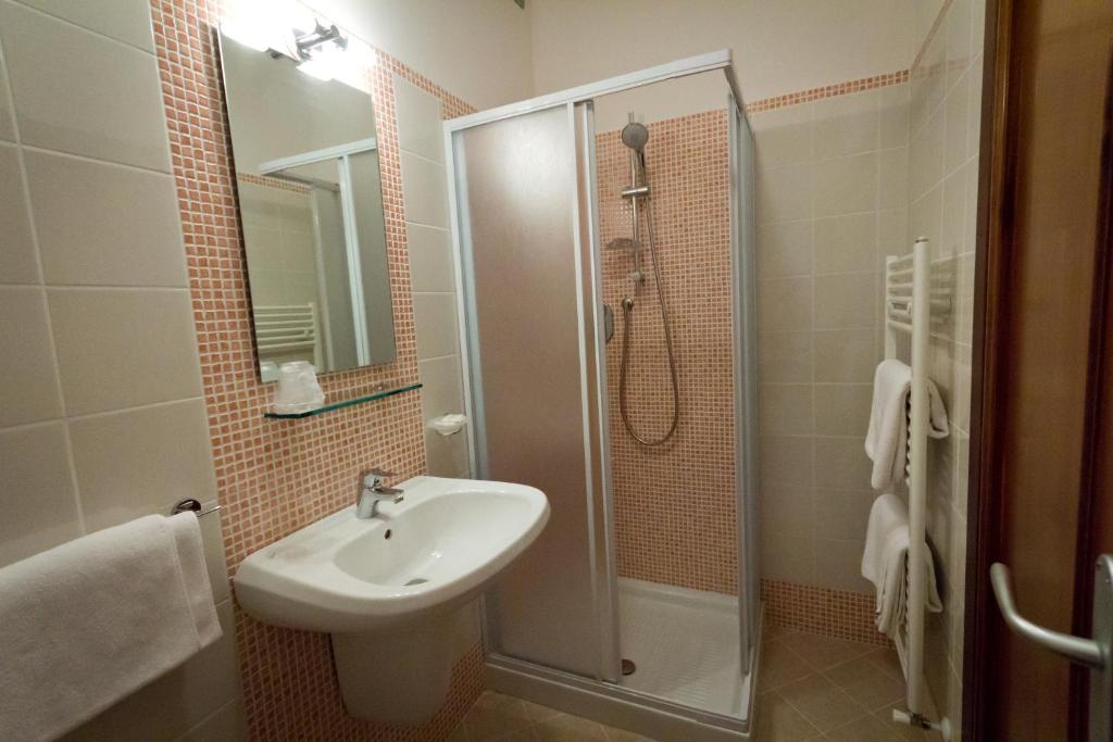 Koupelna v ubytování Hotel Donnini