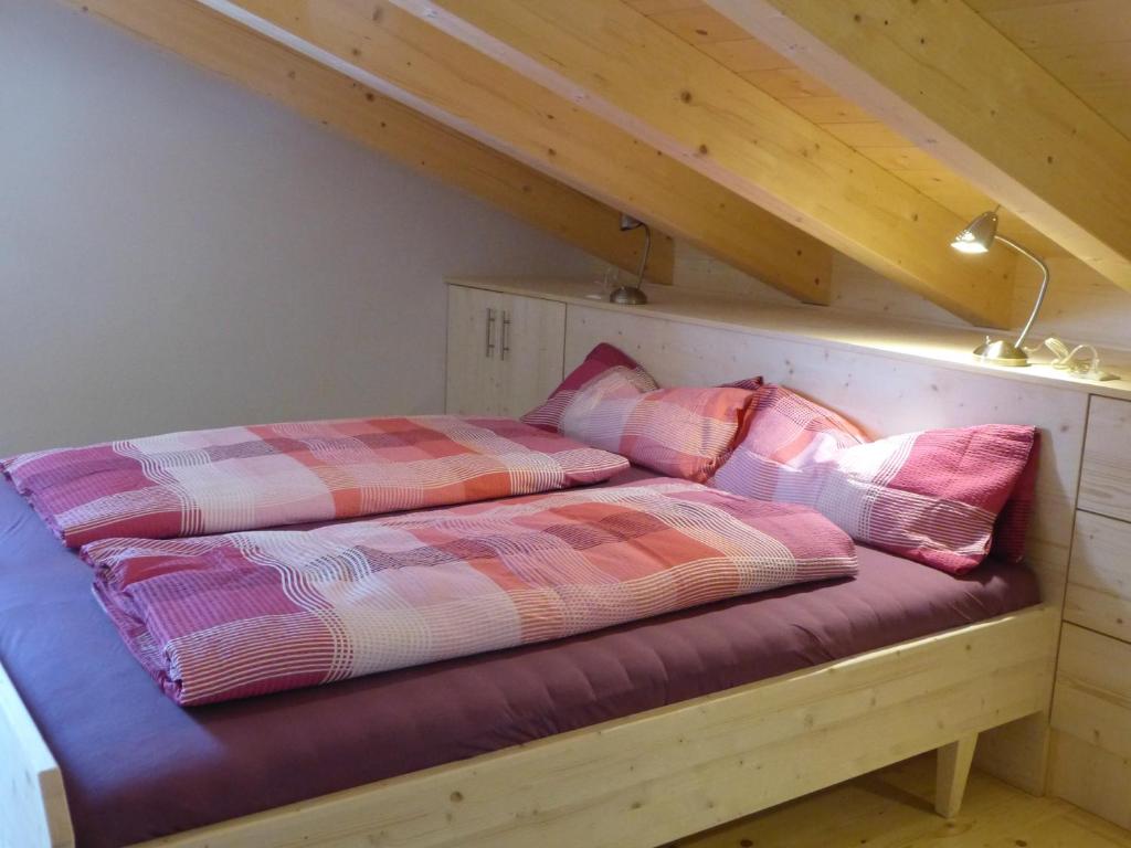 Postel nebo postele na pokoji v ubytování Berghütte Schöpf