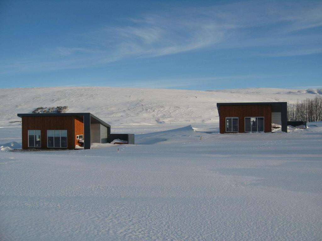 Einishus Cottages v zimě