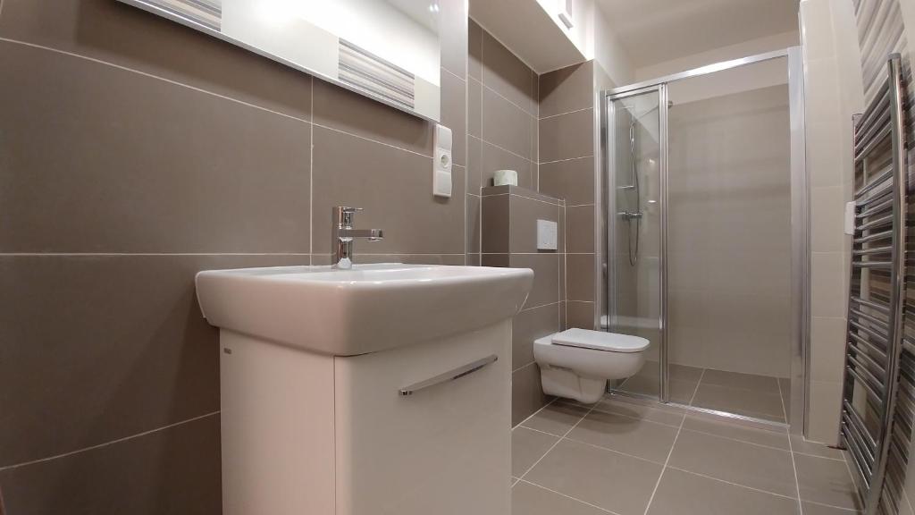 Łazienka w obiekcie Apartmán Janské lázně