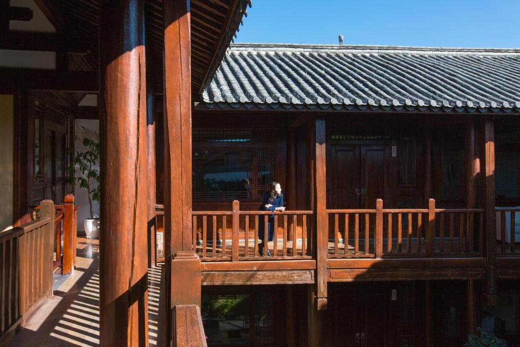 Balkón nebo terasa v ubytování Jun Bo Xuan Boutique Hotel